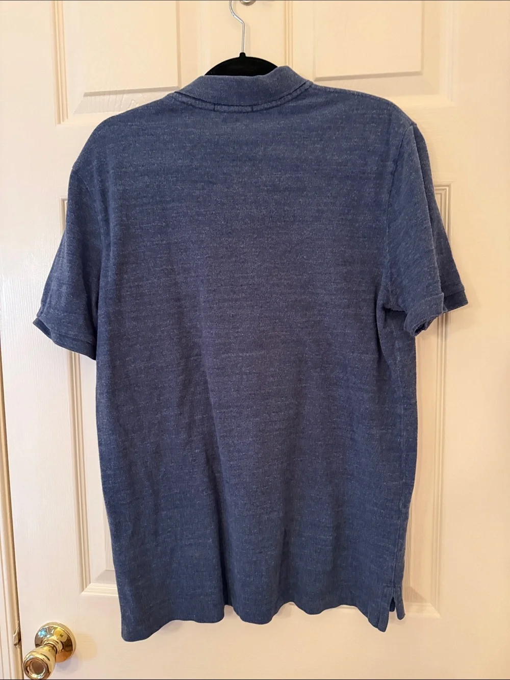 Polo by Ralph Lauren Heathered Navy Blue Short-Sleeve Polo with Red Pony